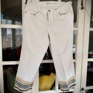 Style & Co Curvy Capri Jeans white cropped Sz. 14